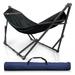 Tranquillo Universal 106.5 Double Hammock w/ Adjustable Stand & Bag Black