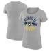 Women's G-III 4Her by Carl Banks Heather Gray Milwaukee Brewers City Graphic Fitted T-Shirt