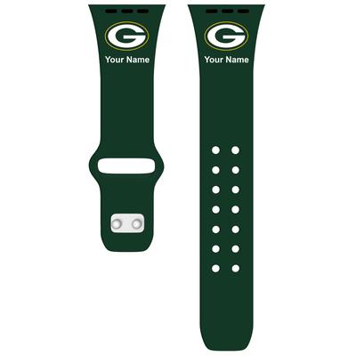 Green Bay Packers 38/40/41mm Personalized Silicone Apple Watch Band