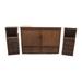 Forest Designs Cabinet Bed & Piers Bundled Set Wood in Gray/Brown | 45 H x 67 W x 25 D in | Wayfair B3721-3725-CDG