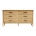 Birch Lane™ Hall 6 - Drawer Dresser Wood in Brown | 32 H x 60 W x 18 D in | Wayfair 799A91A90E79422CAD91F65E505E8FF3