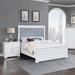 Everly Quinn Amren Bed Wood & /Upholstered/Velvet in Brown/White | 62 H in | Wayfair E24F694EFC464455B6B99569279DCF7D