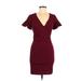 Alexia Admor Casual Dress: Burgundy Dresses - Women's Size Small