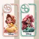 Coque de téléphone en silicone transparent pour Apple coque princesse Disney Raiponce iPhone 13