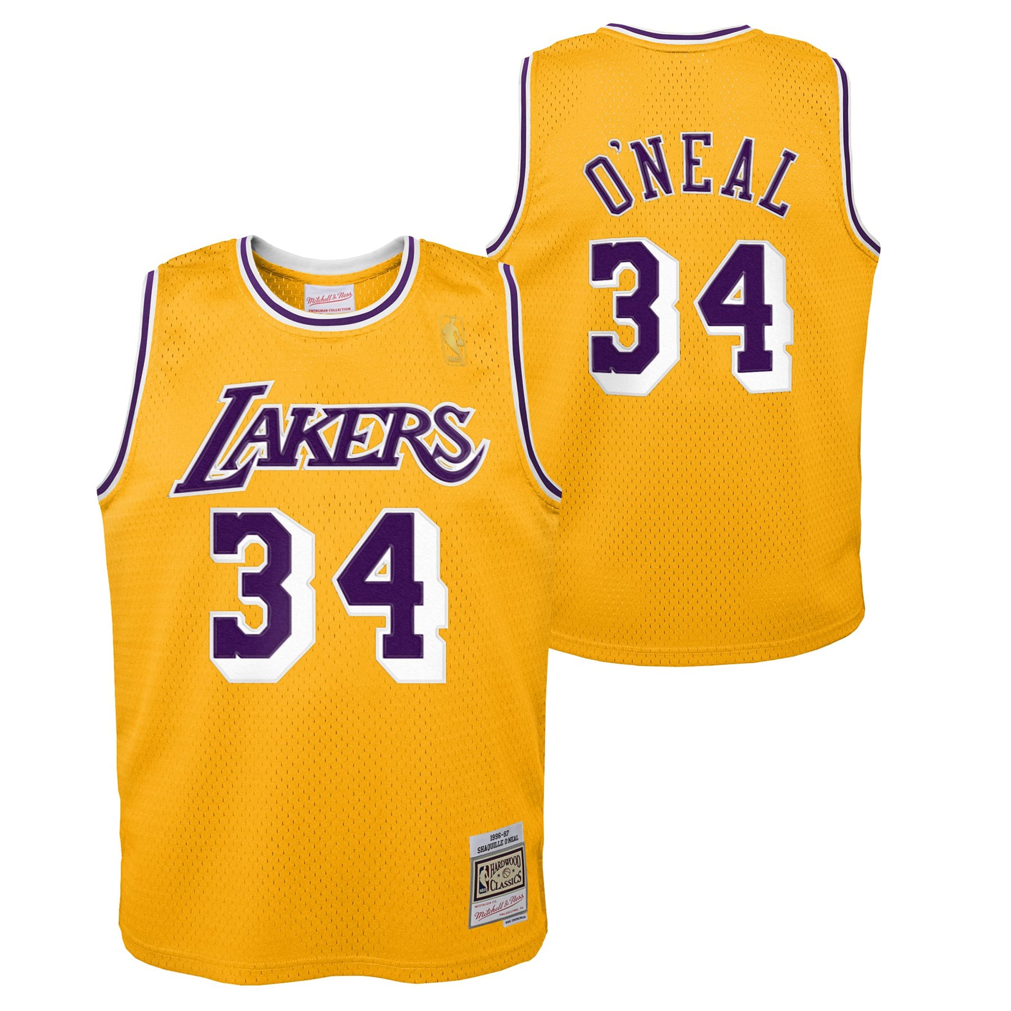 Los Angeles Lakers Shaquille O'Neal Hardwood Classics Road Jersey - Youth - unisexe Taille: M (10/12)