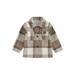 GXFC Toddler Boys Fall Shacket 6M 1T 2T 3T 4T Kids Boys Long Sleeve Button Down Collar Shirts Jacket Outerwear for Children Boys