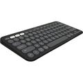 Logitech Pebble Keys 2 K380s Multi-device Bluetooth Wireless Keyboard - Wireless Connectivity - Bluetooth - Chromebook - PC Mac - AA Battery Size Supported - Tonal Graphite