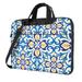 ZICANCN Laptop Case 15.6 inch Blue Floral Motif Tribal Work Shoulder Messenger Business Bag for Women and Men