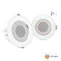 PYLE-HOME PDICBTL4 - 4â€™â€™ Bluetooth Ceiling / Wall Speakers 2-Way Aluminum Frame Speaker Pair with Built-in LED Lights