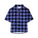 Rovga Summer Boys Girls Toddler T-Shirts Baby Boy Clothes Plaid Letters Print Shirts Short Sleeve Button Down Lapel Neck Tops T Shirt