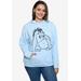 Plus Size Women's Disney Eeyore Hoodie Sweatshirt Fleece Pullover by Disney in Light Blue (Size 1X (14-16))