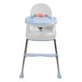 Baby Dining Chair, Multifunctional Foldable Plastic Adjustable Height Tray Feeding Booster with Wheel