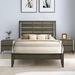 Plethoria Joseph Queen Sleigh Bed w/ Slatted Headboard Wood in Gray | 50.5 H x 64.5 W x 84.5 D in | Wayfair AQ07482