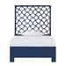 David Francis Furniture Mar Bed Wood/Wicker/Rattan in Blue | 60 H x 42 W x 84 D in | Wayfair B5025BED-TXL-S137