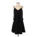 Amanda Uprichard Casual Dress - Popover: Black Solid Dresses - Women's Size Small