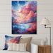 Red Barrel Studio® Tenessa Clouds Skys Canvas V Canvas, Cotton in Blue/Indigo/Pink | 20 H x 12 W x 1 D in | Wayfair