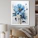 Red Barrel Studio® Minimalism Daisy Flower I - Floral Canvas Art Print Metal in Blue | 40 H x 30 W x 1.5 D in | Wayfair