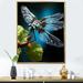 Latitude Run® Teal Dragonfly Insects Flight - Animals Canvas Print Metal in Blue/Green | 32 H x 24 W x 1 D in | Wayfair
