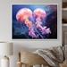 Highland Dunes Animal Lavender Jellyfish Ethereal - Print - Print on Canvas Metal | 30 H x 40 W x 1.5 D in | Wayfair