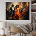 Winston Porter African American Art Spirit II On Canvas Print Metal in Black/Blue/Orange | 24 H x 32 W x 1 D in | Wayfair