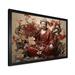 Bungalow Rose Red Beige Buddhism Sacred Scriptures I - Spiritual Canvas Wall Art Metal in Red/White | 30 H x 40 W x 1.5 D in | Wayfair