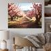 Red Barrel Studio® Pink Cherry Blossom Field I - Print on Canvas Canvas, Cotton in Pink/Red | 12 H x 20 W x 1 D in | Wayfair