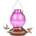 Wildon Home® Blackwell Glass Hanging Hummingbird Feeder Glass in Indigo | 6.7 H x 6.1 W x 6.1 D in | Wayfair 8FEA91346DCF4C70969B0F5E5716557D