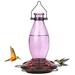 Winston Porter Makaius Glass Hanging Hummingbird Feeder Glass in Indigo | 10 H x 8.5 W x 8.5 D in | Wayfair C3124DFEDEE94EC5880D77BA6BCEA812