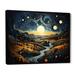 Red Barrel Studio® Countryside Starry Countryside Night II - Print on Canvas Canvas, Cotton | 12 H x 20 W x 1 D in | Wayfair