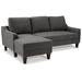 Gray Reclining Sectional - Latitude Run® 2 - Piece Upholstered Reclining Chaise Sectional Microfiber/Microsuede | 36 H x 83 W x 53.5 D in | Wayfair