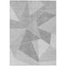 Gray 168 x 120 x 0.19 in Area Rug - Bungalow Rose Loreen Geometric Machine Woven Polyester Area Rug in Polyester | 168 H x 120 W x 0.19 D in | Wayfair