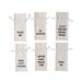 Creative Co-Op Cotton Wine Bag w/ Quotation Designs in Black | 14 H x 6 W x 0.1 D in | Wayfair DF8234SET