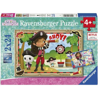 Puzzle RAVENSBURGER "Gabby's Dollhouse, 2x24", bunt, Puzzles, KinderB:26cm H:18cm, Made in Europe, B:26cm H:18cm Image
