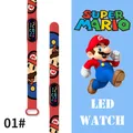 Montre numérique étanche Super Mario Bros pour enfants Luigi Yoshi bracelet de sport pour