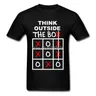 T-shirt d'été imprimé en 3D pour hommes 100% coton avec la théorie du Big Bang à col rond noir