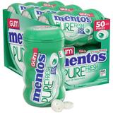 Mentos Pure Fresh Sugar-Free Chewing Gum With Xylitol Spearmint 50 Piece Bottle (Bulk Pack Of 6)