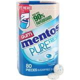 Mentos Pure Fresh Sugar-Free Chewing Gum With Xylitol Fresh Mint In A Recyclable 90% Paperboard Bottle 80 Piece