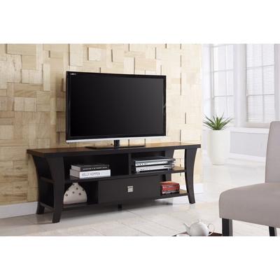 Attractive Transitional Style TV Console, Brown - 21.75 H x 60 W x 15.5 L Inches