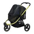 Ibiyaya FS2149-B Beast Pet Jogging Stroller with 3-Wheel All-Terrain Dog-Cat Pram with Double Breaks Jet Black - Large