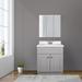 Design House 597526 Brookings Shaker 2-Door Bathroom Vanity with Cultured Marble 4 inch Centerset Solid White Top