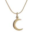 Crescent Twinkle,'Gold Plated Sterling Silver Crescent Moon Necklace from Peru'