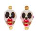 Smiling Calavera,'Skull Motif Stud Earrings'