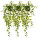 3pcs Artificial Hanging Plants with Pots Hanging Vine Artificial Hanging Potted Plants Green