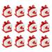 50pcs Hearts Design Candy Boxes Square Chocolate Boxes Gift Container with Ribbon for Wedding (Red)