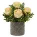 Nearly Natural 11? Roses and Eucalyptus Artificial Arrangement in Designer Vase