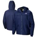 Men's Columbia Navy Colorado Avalanche Oroville Creek Lightweight Full-Zip Windbreaker Jacket