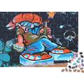 Hiphop Street Jigsaw Puzzles for Adults 1000 Graffiti Art Puzzles 1000 Pieces Jigsaw Puzzles for Adults 1000 Piece Puzzle Educational Challenging Games 1000pcs (75x50cm)