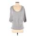 Vintage Havana Long Sleeve Top Gray Scoop Neck Tops - Women's Size Medium