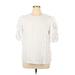 Happy x Nature Short Sleeve Blouse: White Tops - Women's Size X-Large