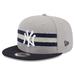 Men's New Era Gray/Navy York Yankees Band 9FIFTY Snapback Hat